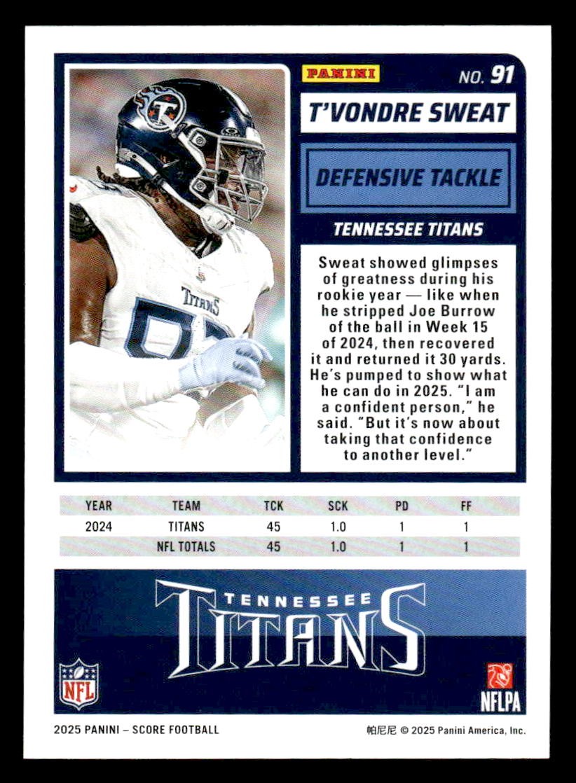 2025 Score-A-Treat #91 T'Vondre Sweat