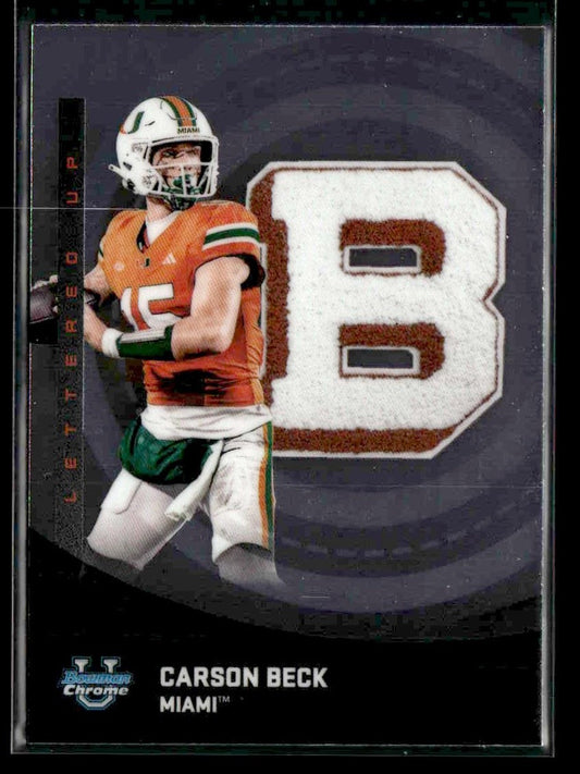 2025 Bowman University Chrome #LU-1 Carson Beck Lettered Up