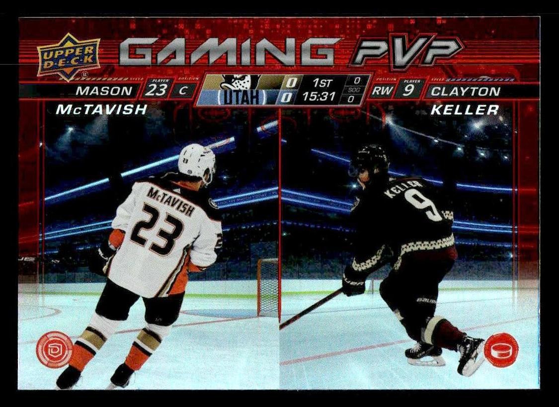 2024-25 Upper Deck #GPVP-25 Mason McTavish / Clayton Keller Gaming PVP