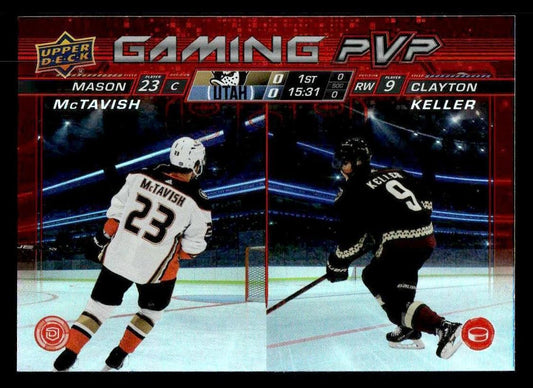 2024-25 Upper Deck #GPVP-25 Mason McTavish / Clayton Keller Gaming PVP