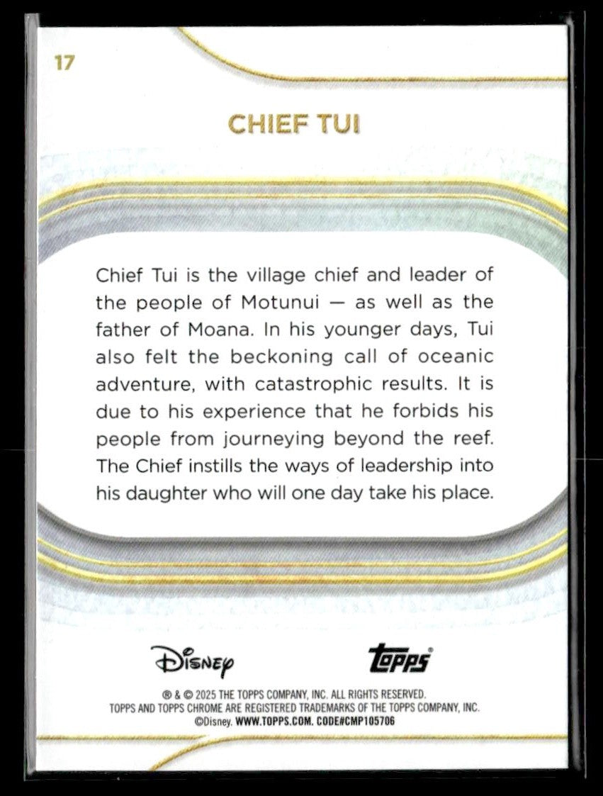 🌟 Chief Tui — 2025 Topps Chrome Disney #17 🌟
