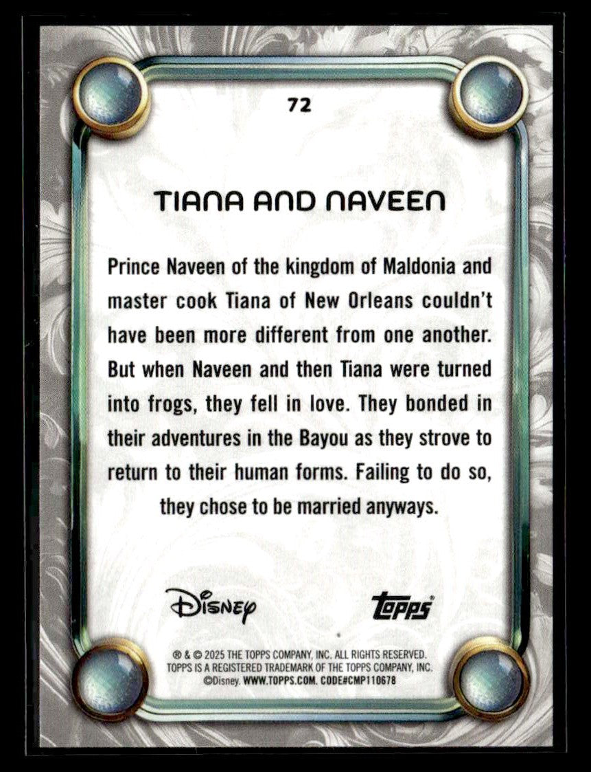 2025 Topps Disney Wonder #72 Tiana and Naveen