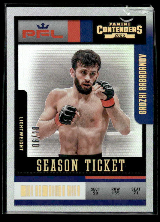 2025 Panini Contenders PFL #4 Gadzhi Rabadanov 2004 Throwback Gold #/10
