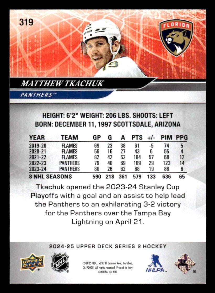 2024-25 Upper Deck #319 Matthew Tkachuk