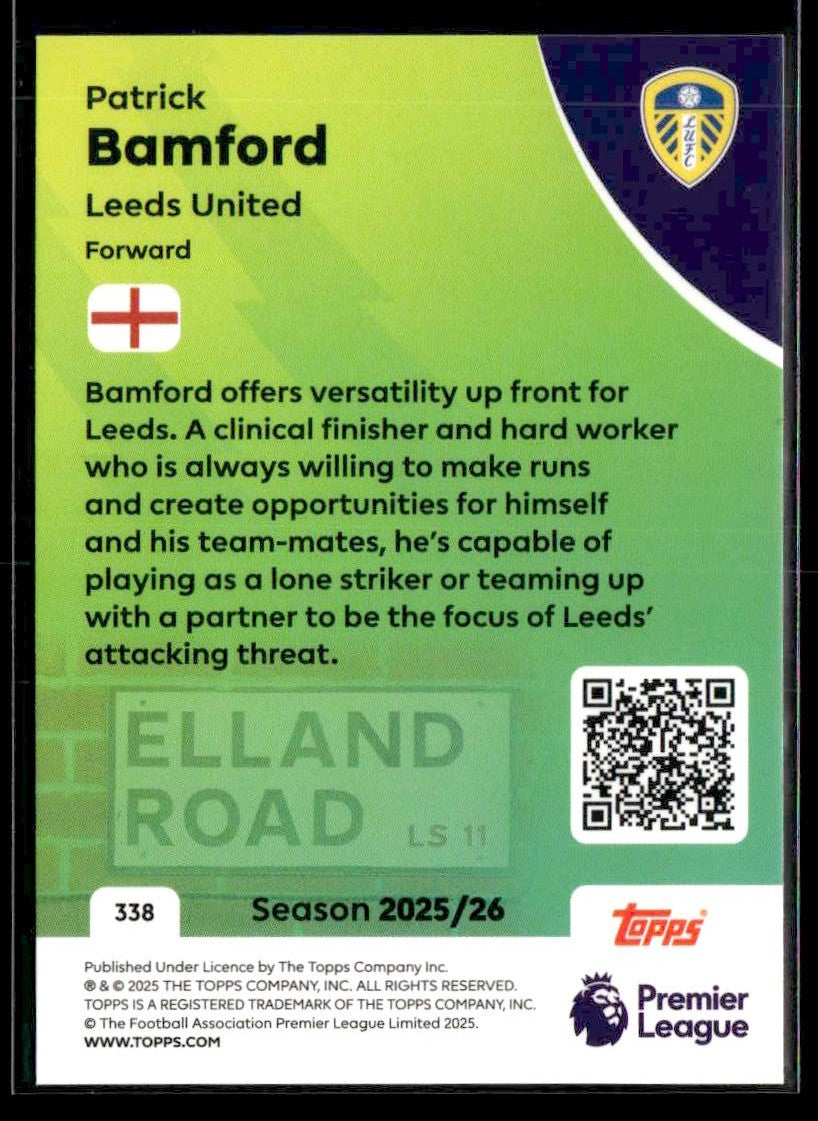2025-26 Topps Premier League #338 Patrick Bamford