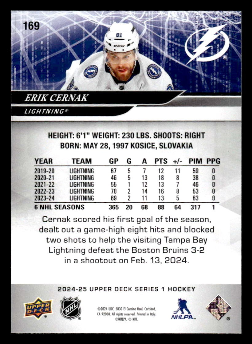 2024-25 Upper Deck #169 Erik Cernak