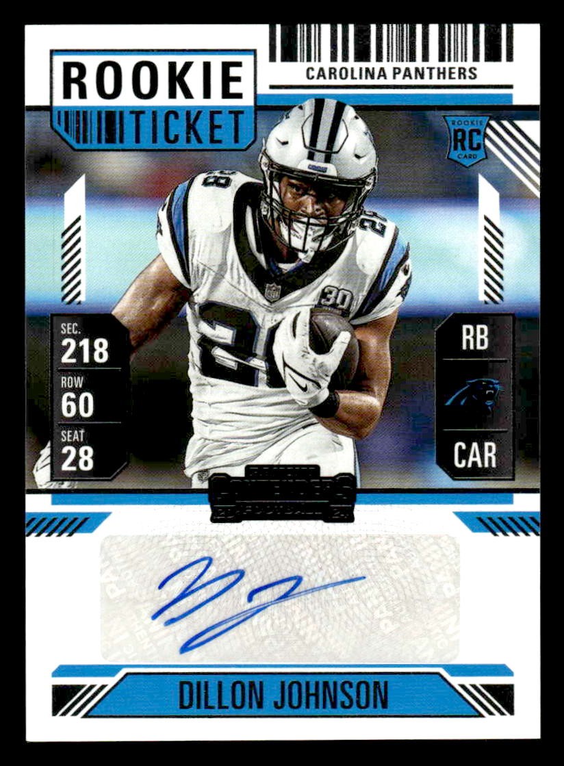 2024 Panini Contenders Football #151 Dillon Johnson Rookie Ticket Signatures