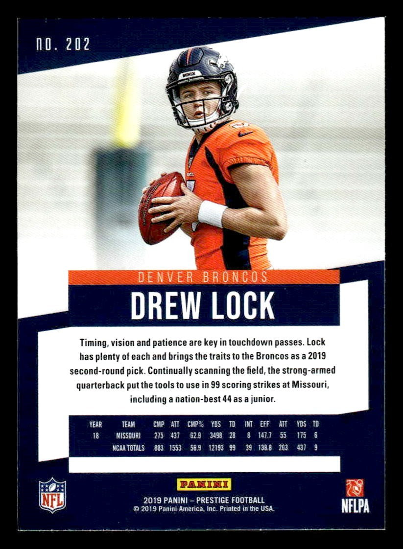 2019 Panini Prestige #202 Drew Lock Xtra Points Green