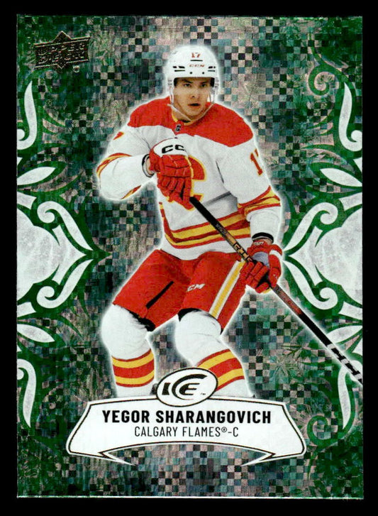 2024-25 Upper Deck Ice #59 Yegor Sharangovich Emerald Green