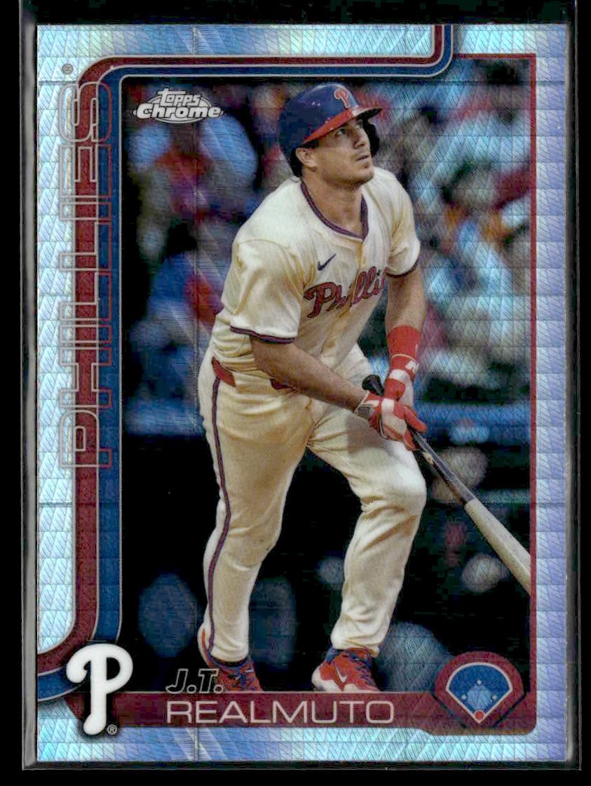 2025 Topps Chrome #2 J.T. Realmuto Prism Refractors
