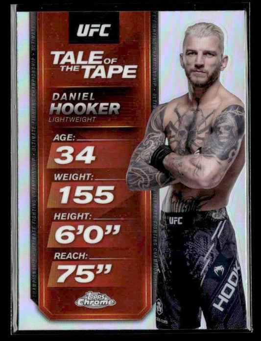 2025 Topps Chrome UFC #TTT-8 Daniel Hooker Tale of the Tape Refractor