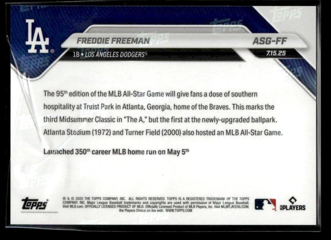 2025 Topps Now MLB All-Star Game #ASG-FF Freddie Freeman
