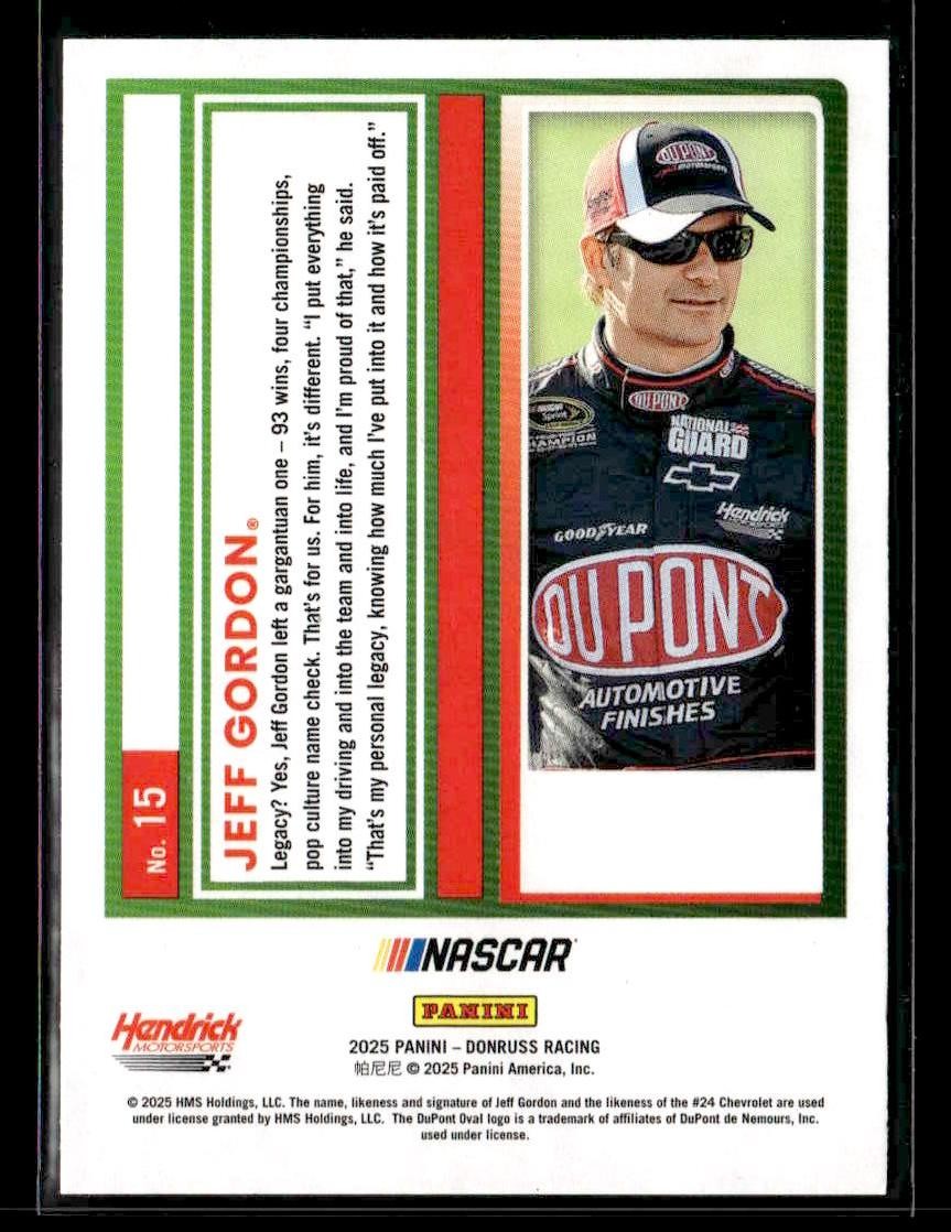 2025 Donruss #15 Jeff Gordon Red and Blue