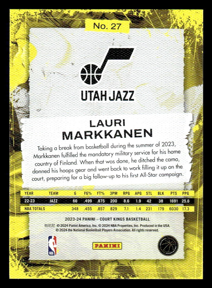 2023-24 Panini Court Kings #27 Lauri Markkanen