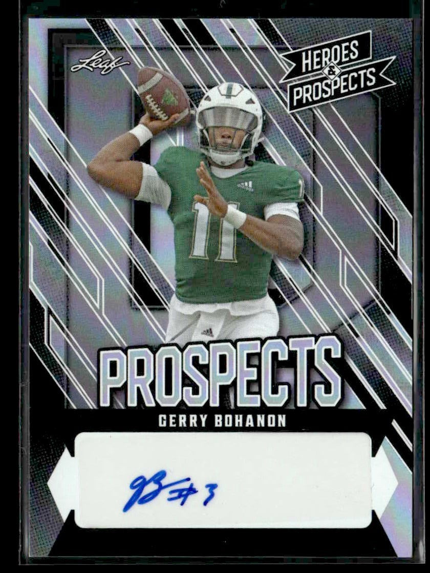 2024 Leaf Heroes & Prospects #AP-GB1 Gerry Bohanon Prospects Autos Silver #/75