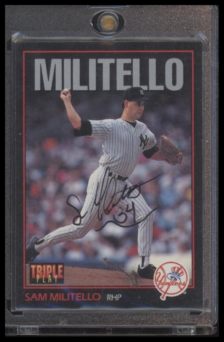 1993 Triple Play - #75 Sam Militello - Hand Signed w/ Cert of Authenticity