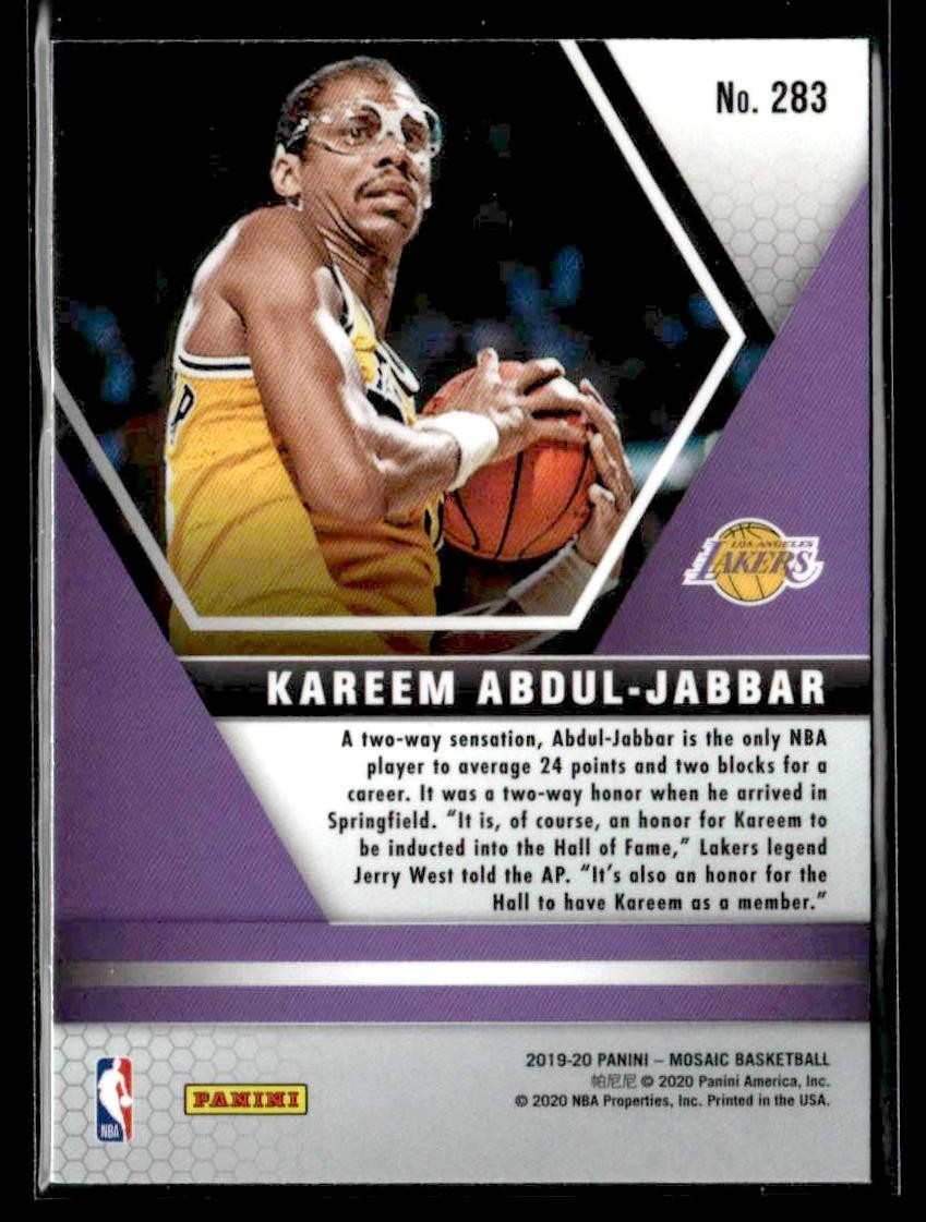 2019-20 Panini Mosaic #283 Kareem Abdul-Jabbar