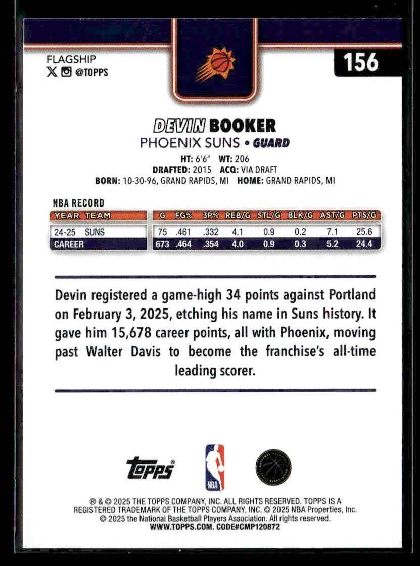 2025-26 Topps #156 Devin Booker
