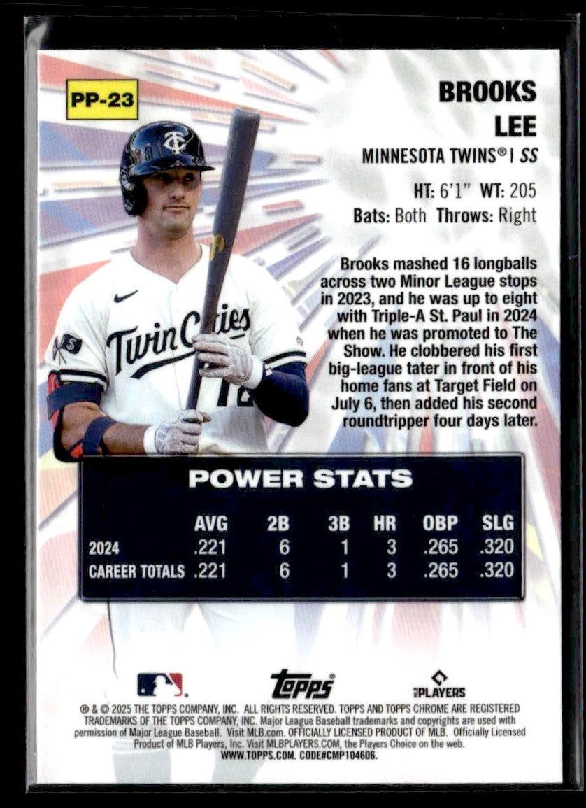 2025 Topps Chrome #PP-23 Brooks Lee Power Players