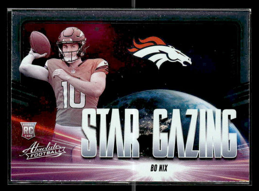 2024 Panini Absolute #SG-BNX Bo Nix Star Gazing