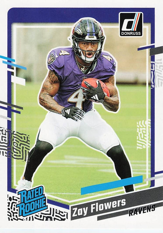 Zay Flowers (RC) 2023 Panini Donruss - Rated Rookie #307