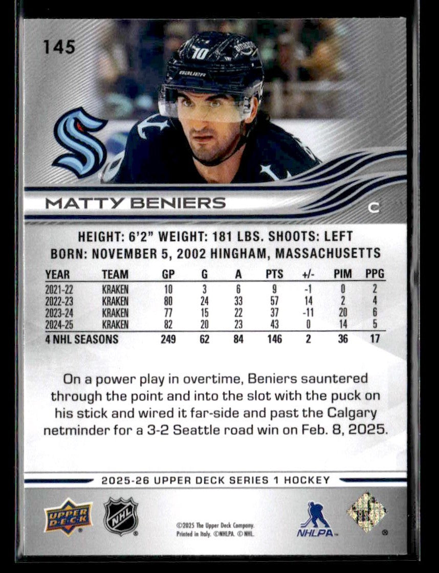 2025-26 Upper Deck #145 Matty Beniers