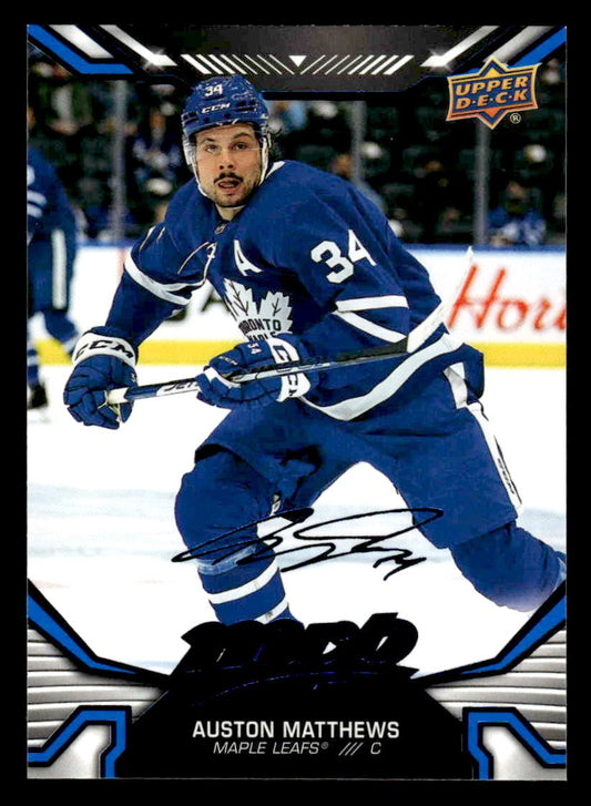 2022-23 Upper Deck MVP #215 Auston Matthews Blue Script