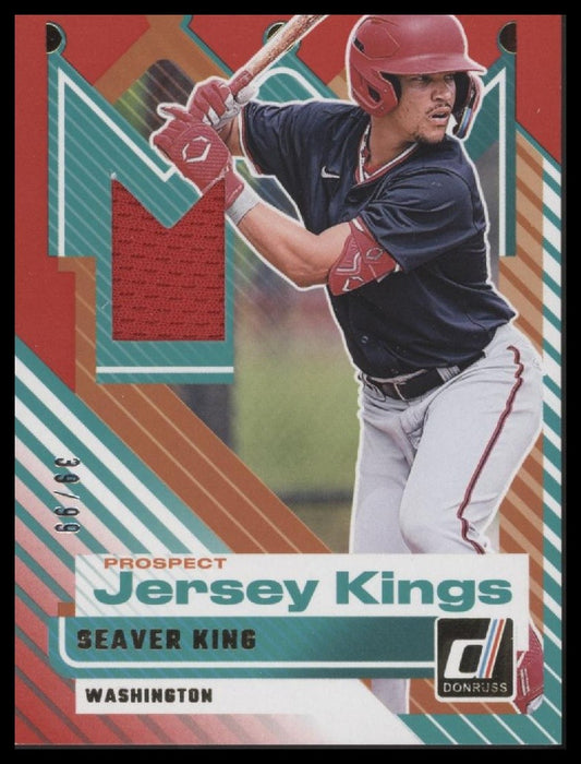 2025 Donruss Baseball #PJK-SK Seaver King Jersey Kings Red - #39/99