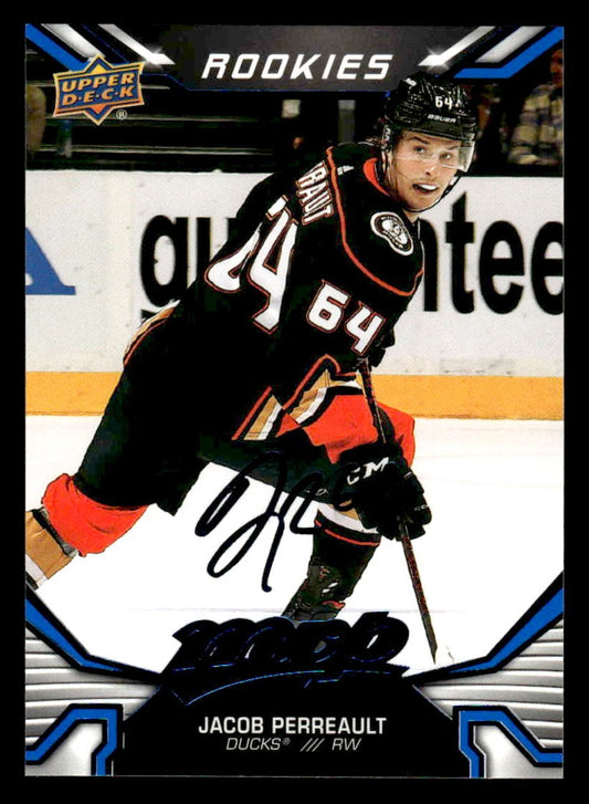 2022-23 Upper Deck MVP #225 Jacob Perreault Blue Script