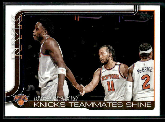 2025-26 Topps #274 Big Apple W: Knicks Teammates Shine