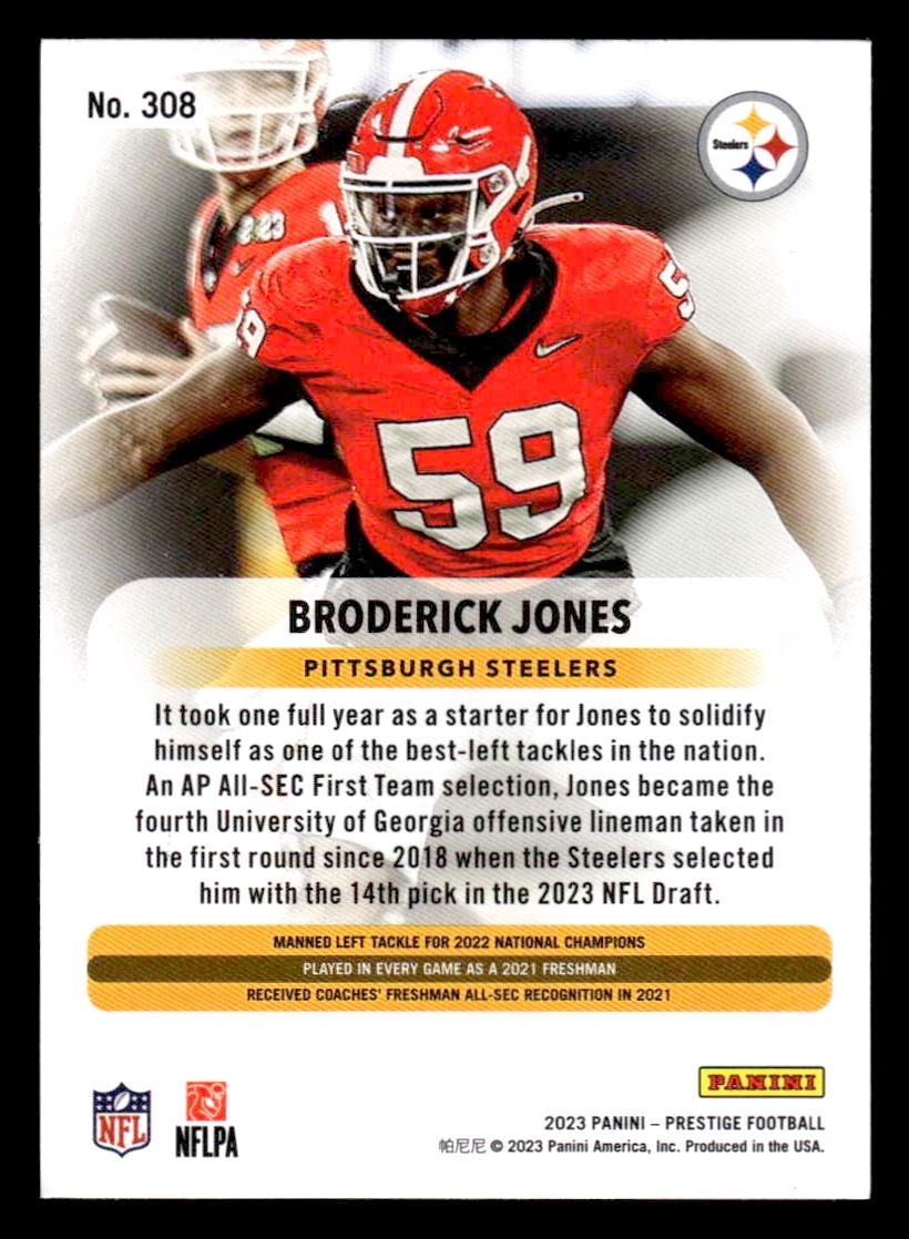 2023 Panini Prestige #308 Broderick Jones