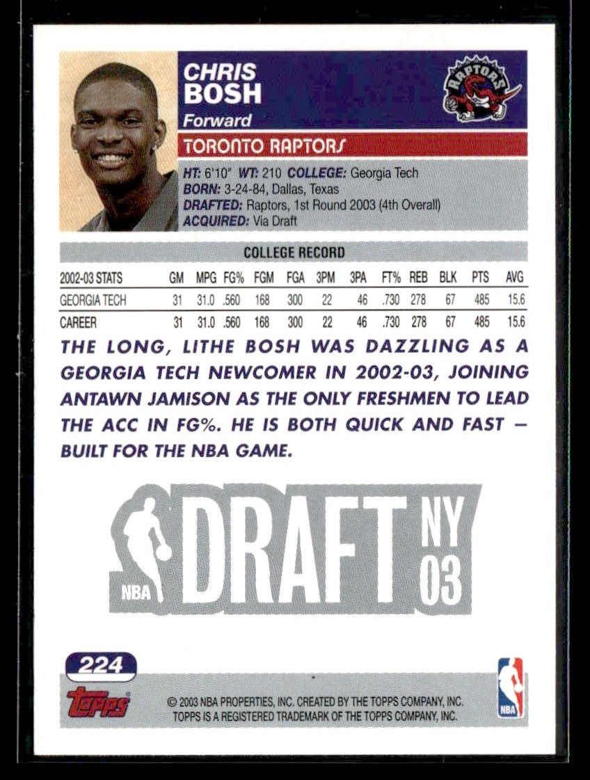 2003-04 Topps #224 Chris Bosh