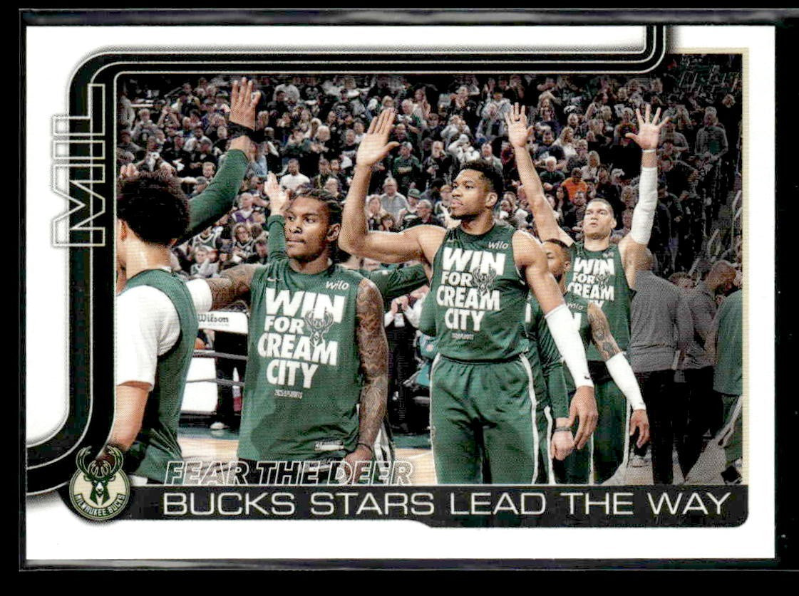 2025-26 Topps #281 Fear the Deer: Bucks Stars Lead the Way