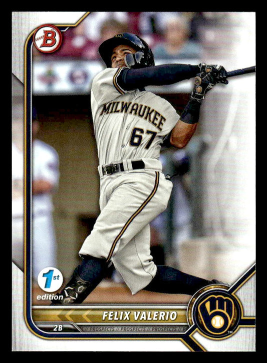 2022 Bowman Draft 1st Edition #BD-66 Felix Valerio