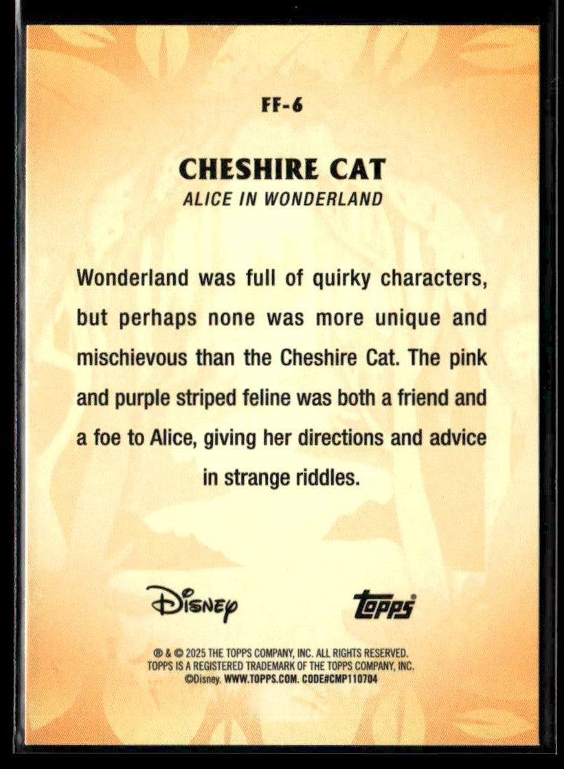 2025 Topps Disney Wonder #FF-6 Cheshire Cat Furry Friends
