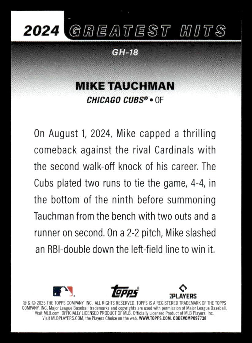2025 Topps #GH-18 Mike Tauchman 2024 Greatest Hits