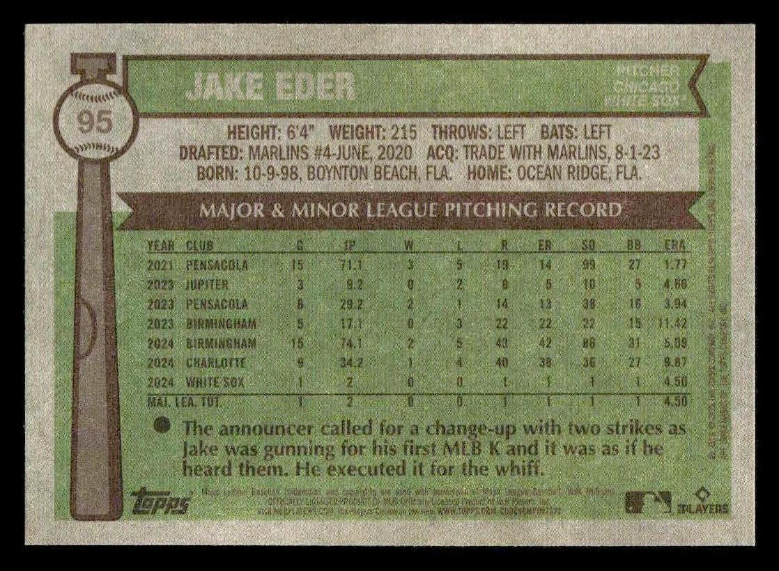 2025 Topps Heritage #95 Jake Eder