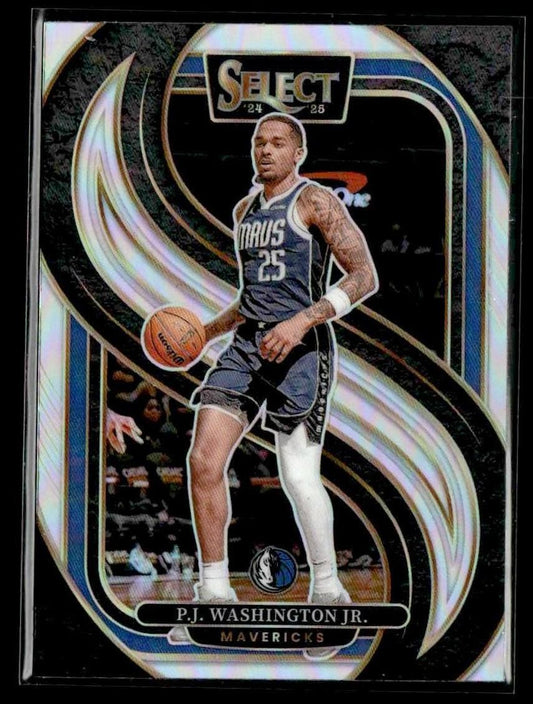 2024-25 Panini Select #154 P.J. Washington Jr. Silver Prizm