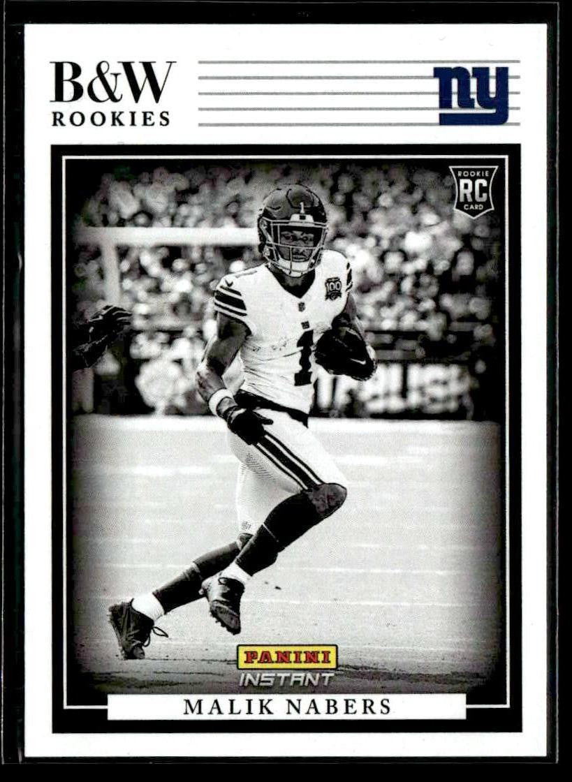 2024 Panini Instant NFL Black & White Rookies #BWR-18 Malik Nabers