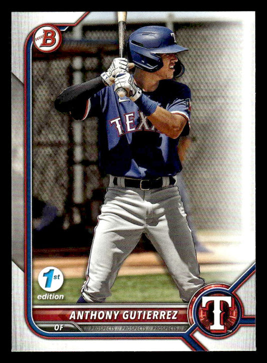 2022 Bowman Draft 1st Edition #BD-110 Anthony Gutierrez