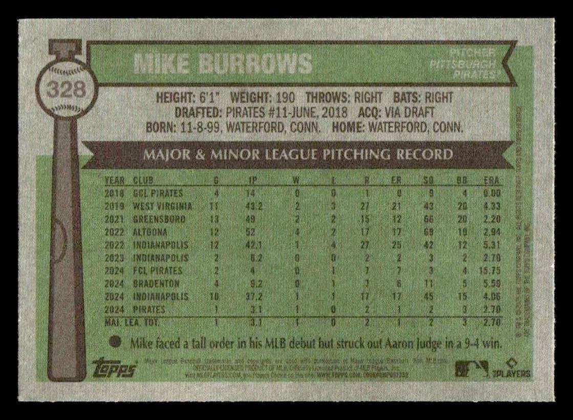 2025 Topps Heritage #328 Mike Burrows