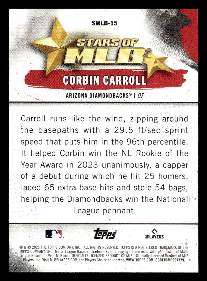 2025 Topps #SMLB-15 Corbin Carroll Stars of MLB