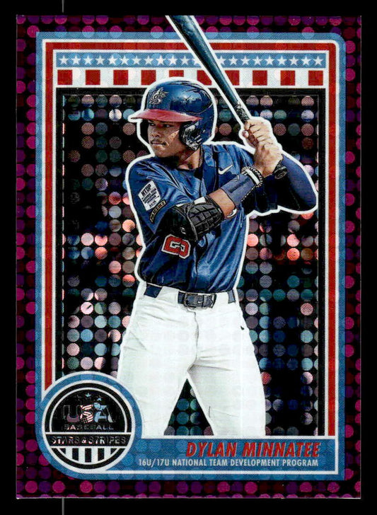2025 Panini Stars and Stripes USA Baseball #188 Dylan Minnatee Purple #/99