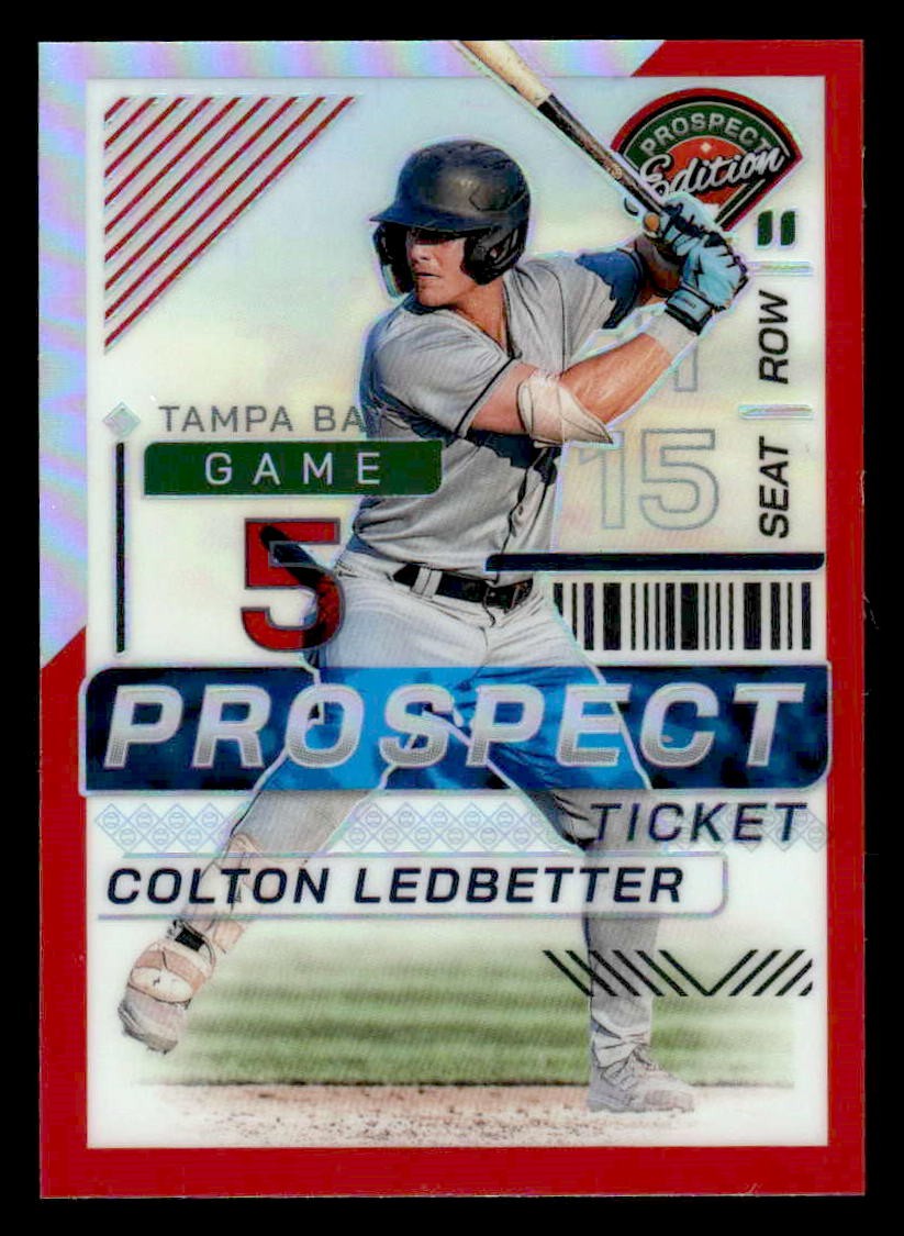 2024 Panini Prospect Edition #134 Colton Ledbetter Red Holo #/199