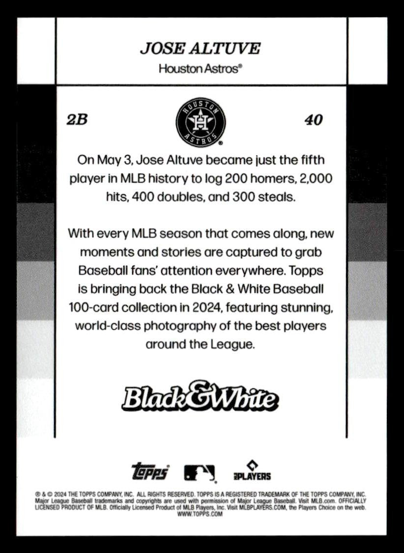 2024 Topps Black & White #40 Jose Altuve