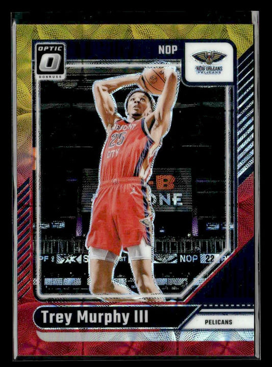 2024-25 Donruss Optic #179 Trey Murphy III Red and Gold International #/99