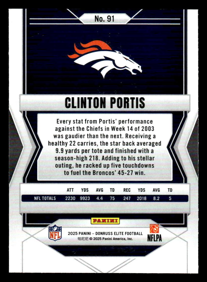 2025 Donruss Elite #91 Clinton Portis