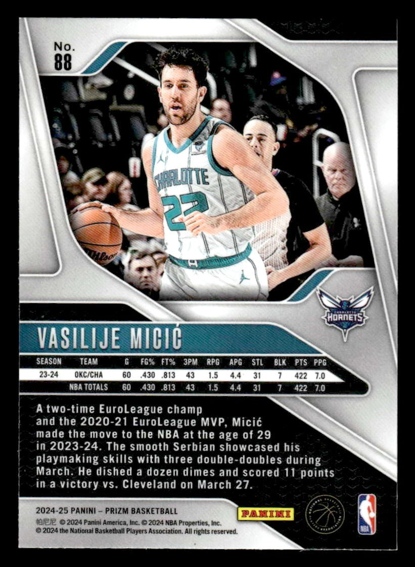 2024-25 Panini Prizm #88 Vasilije Micic