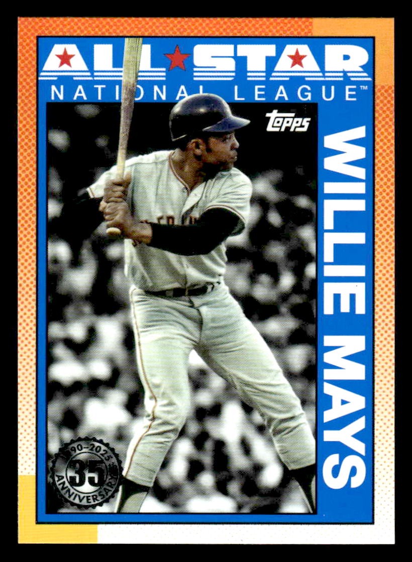 2025 Topps #90AS-30b Willie Mays 1990 Topps Baseball 35th Anniversary All-Stars