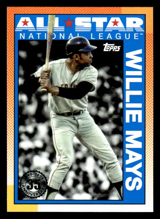 2025 Topps #90AS-30b Willie Mays 1990 Topps Baseball 35th Anniversary All-Stars